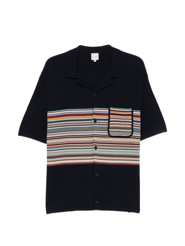 حقيبة Paul Smith بتصميم خطوط مميزة حياكة قميص — كحلي