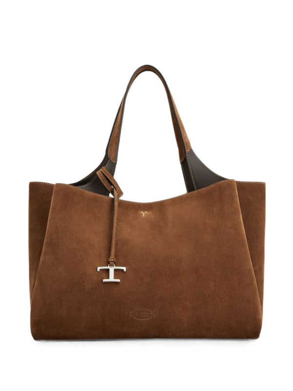 حقيبة تسوق Tod'S T لا يخضع للزمن — بني