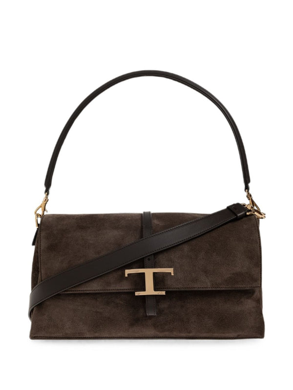 حقيبة Tod's T لا يخضع للزمن من كتف — باللون البني