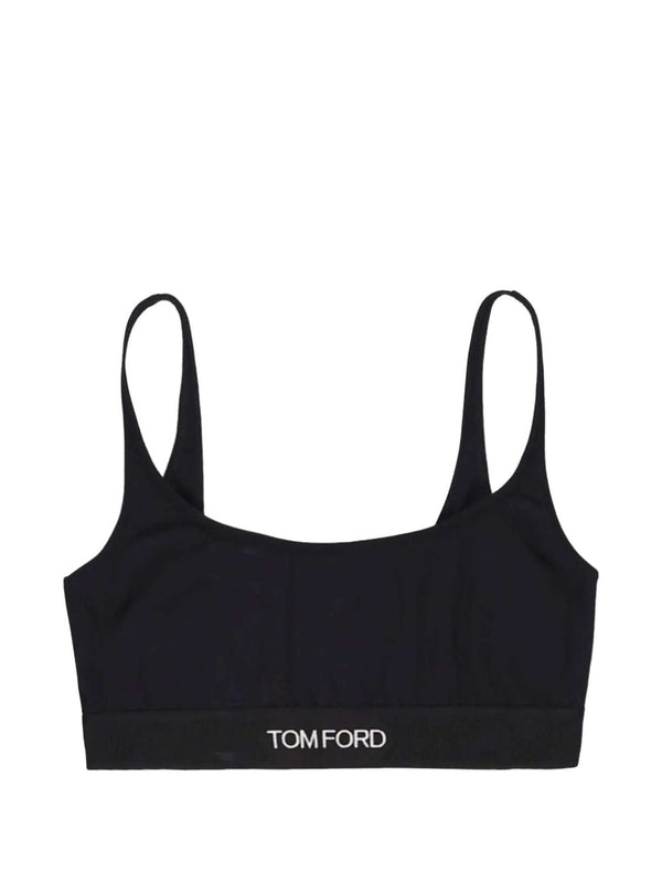 حمالة صدر بوسط مطاطي Tom Ford شعار — أسود