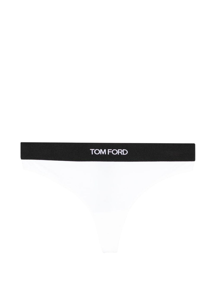 Tom Ford Logo-Embroidered Band Headband — Black