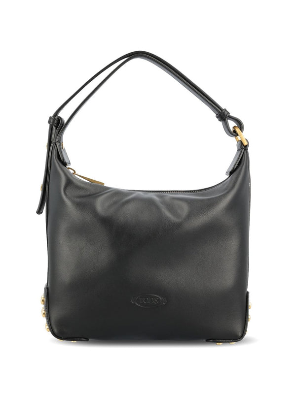 حقيبة Tod'S مرصعة جلد كتف — أسود