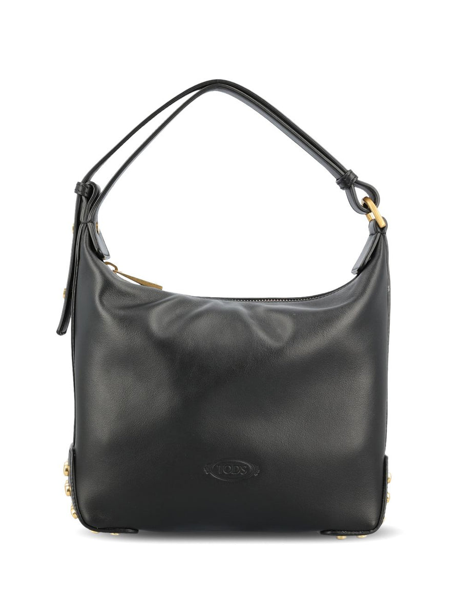 حقيبة Tod'S مرصعة جلد كتف — أسود
