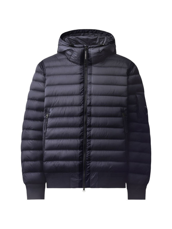 C.P. Company Padded Logo Down Jacket — Black