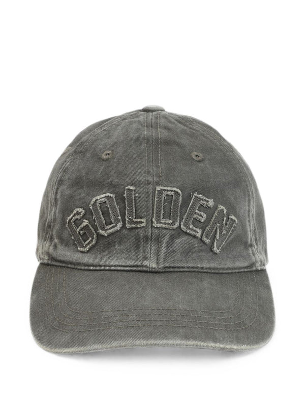 قبعة بيسبول مطرزة Golden Goose شعار — رمادي