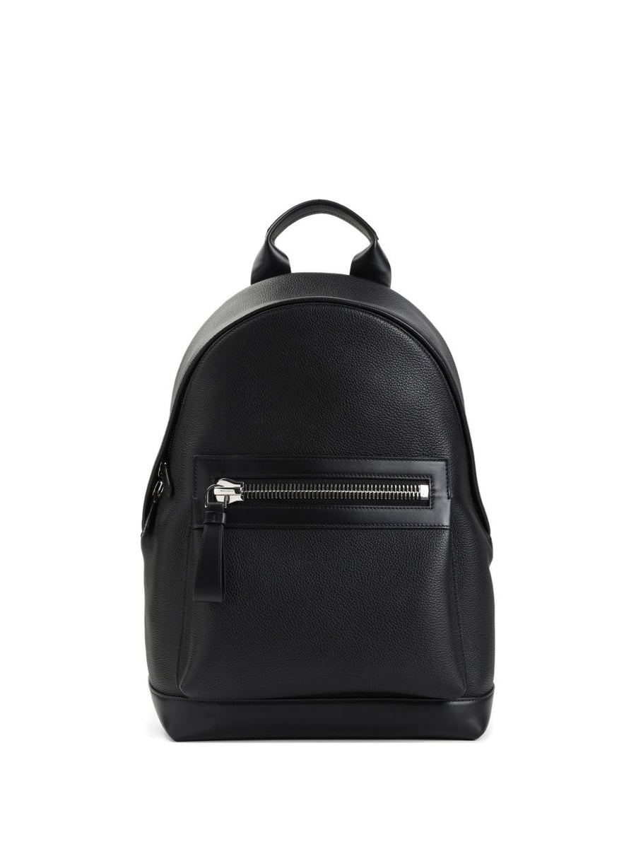 Tom Ford Leather Top Handle Backpack — Black