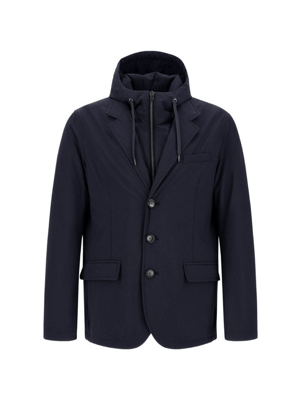 HERNO Nylon blazer in navy