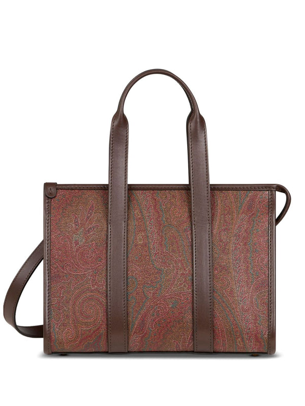 حقيبة توت كانفا بنقشة بيزلي من Etro — بني