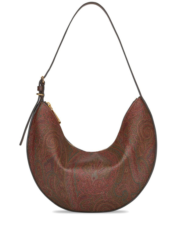 Etro Paisley Print Hobo Bag — Burgundy