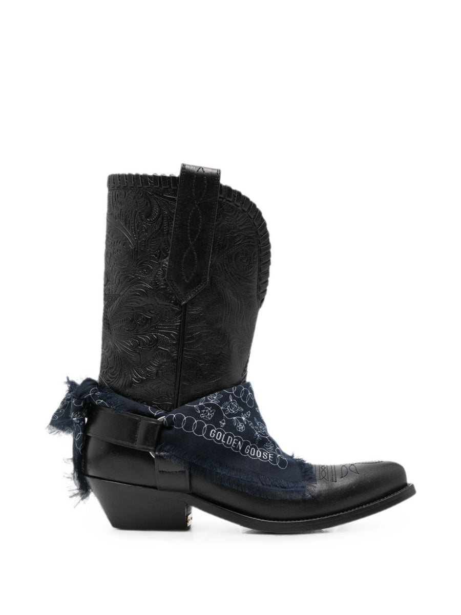 Golden Goose Wish Star Boots — Black