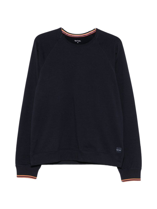 سويت شيرت Paul Smith بتصميم خطوط الفنان قطن — كحلي