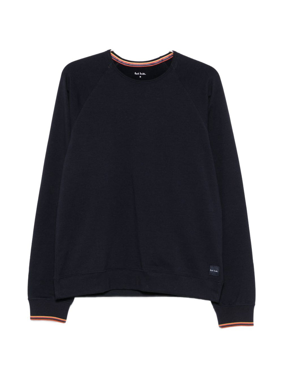 Paul Smith Artist Stripe Cotton Sweatshirt — Navy