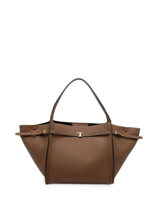 حقيبة تسوق Tod'S T لا يخضع للزمن — بني