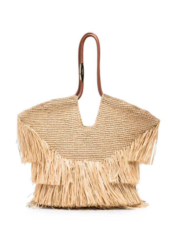 Zimmermann Raffia tote bag in beige