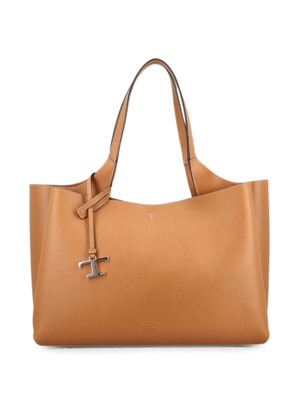 Tod'S T Timeless Tote Bag — Tan