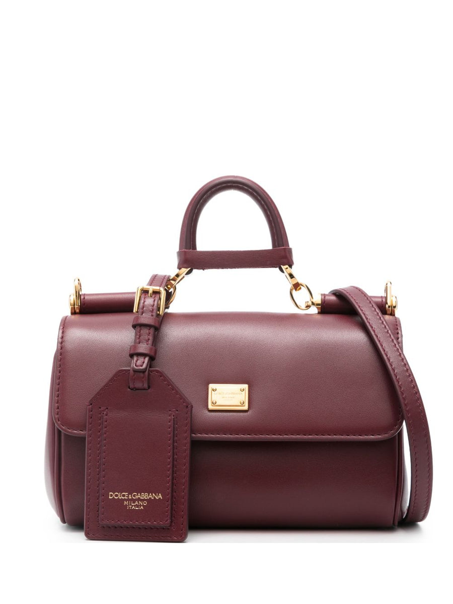 Dolce & Gabbana Sicily Top Handle Bag — burgundy
