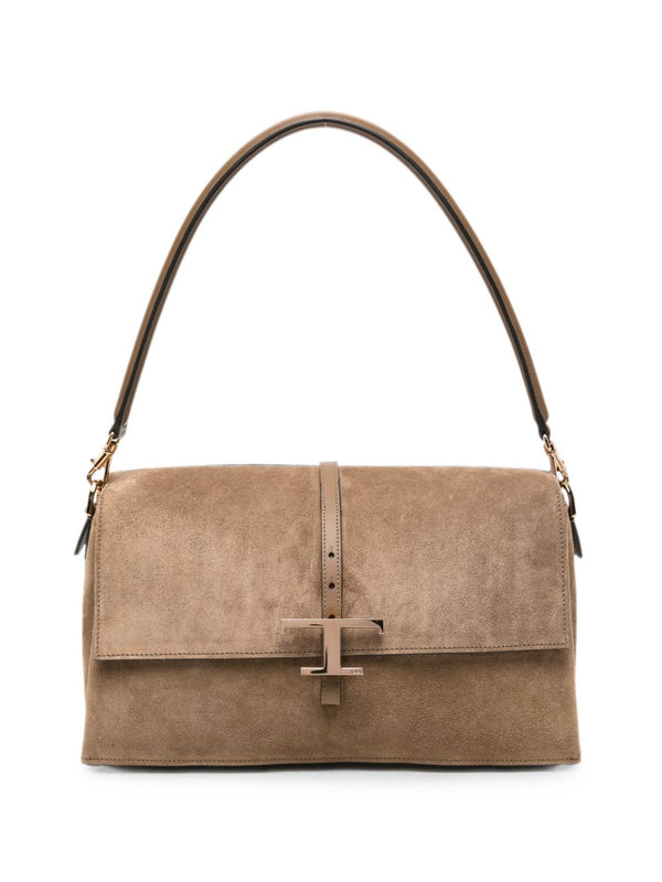 Tod'S T Timeless Shoulder Bag — Tan