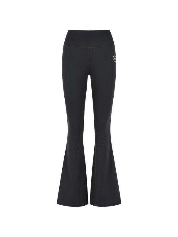 بنطلون ضيق بقصة واسعة من الأسفل Adidas By Stella McCartney خصر — أسود