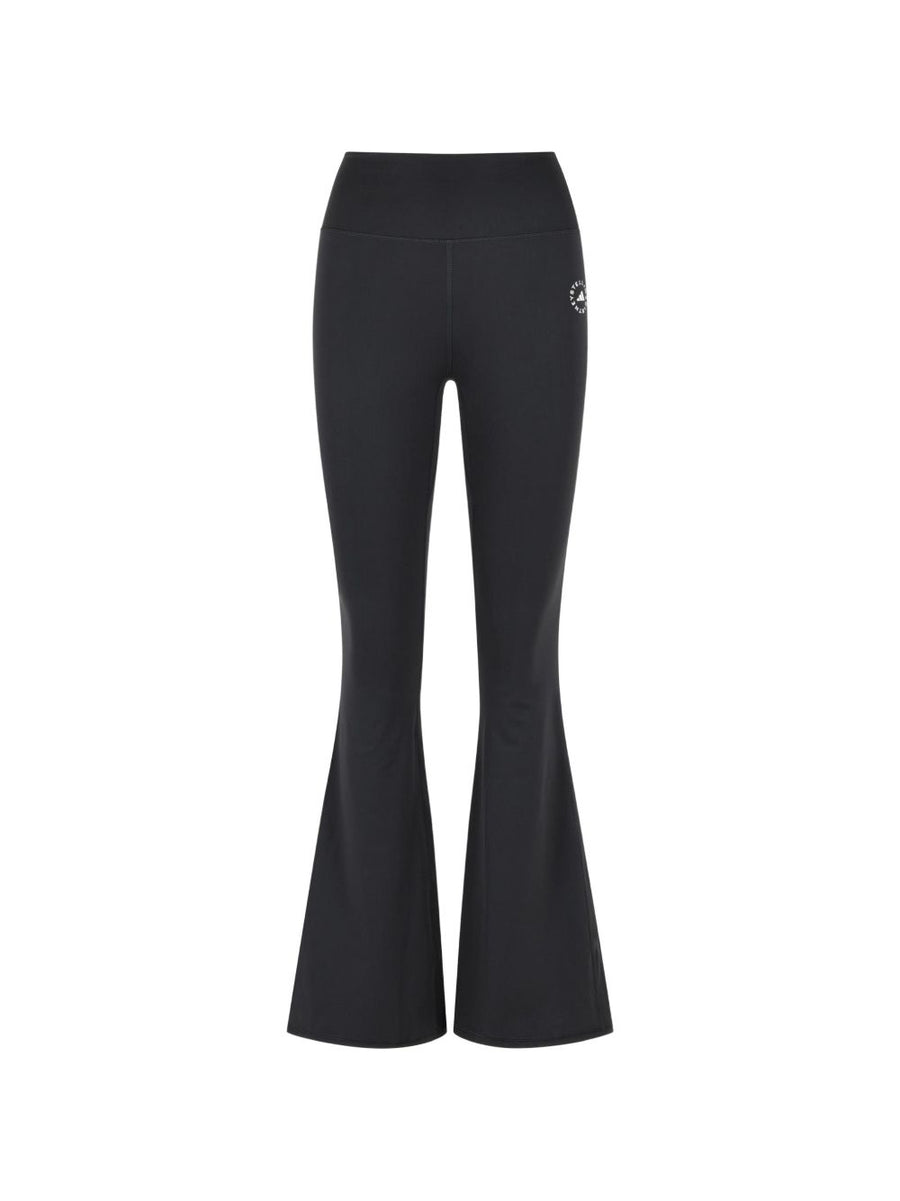 Adidas By Stella McCartney Flared High-Waist Leggings — Black