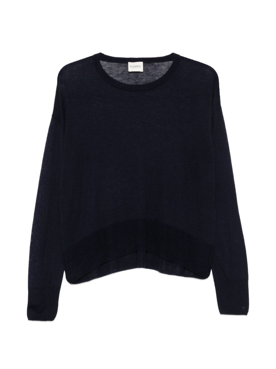 Closed Fine Knit Wool Sweater — Navy