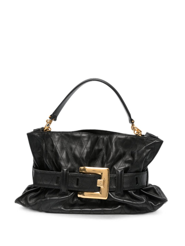 Balmain Leather shoulder bag in black