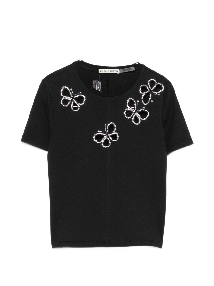 تيشيرت Alice + Olivia سيندي قميص — أسود