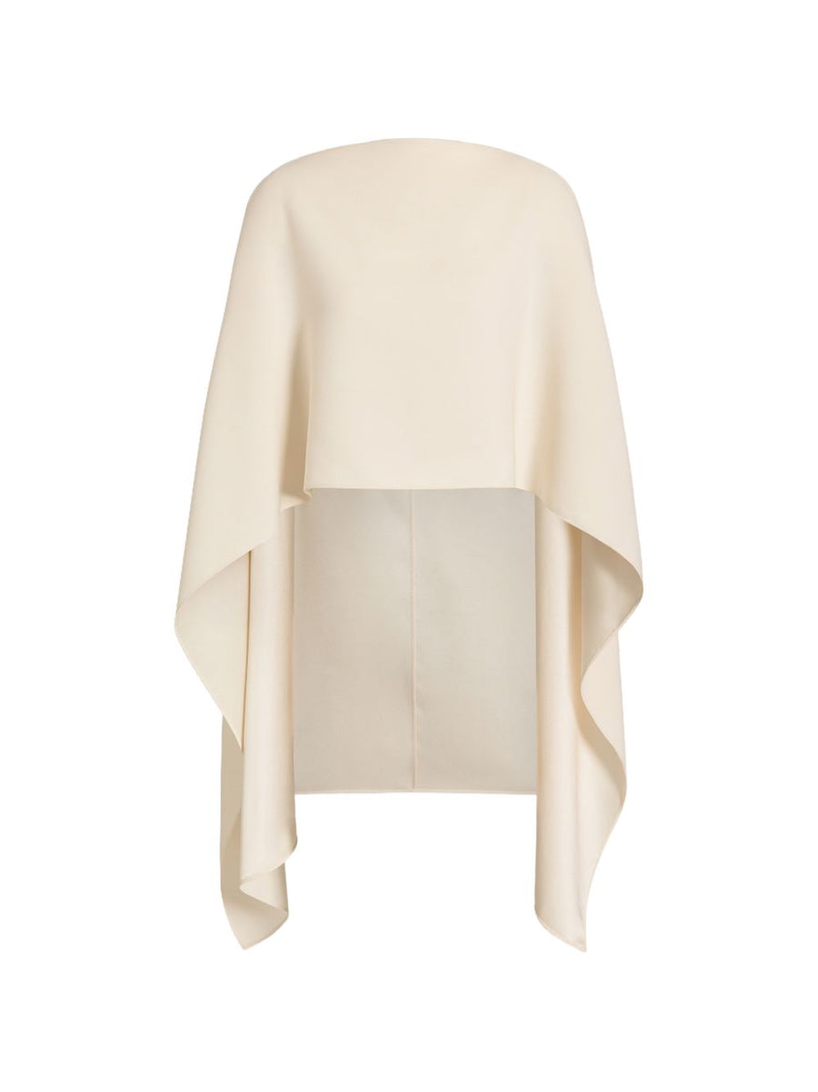 032C Draped Wool Cape — Cream