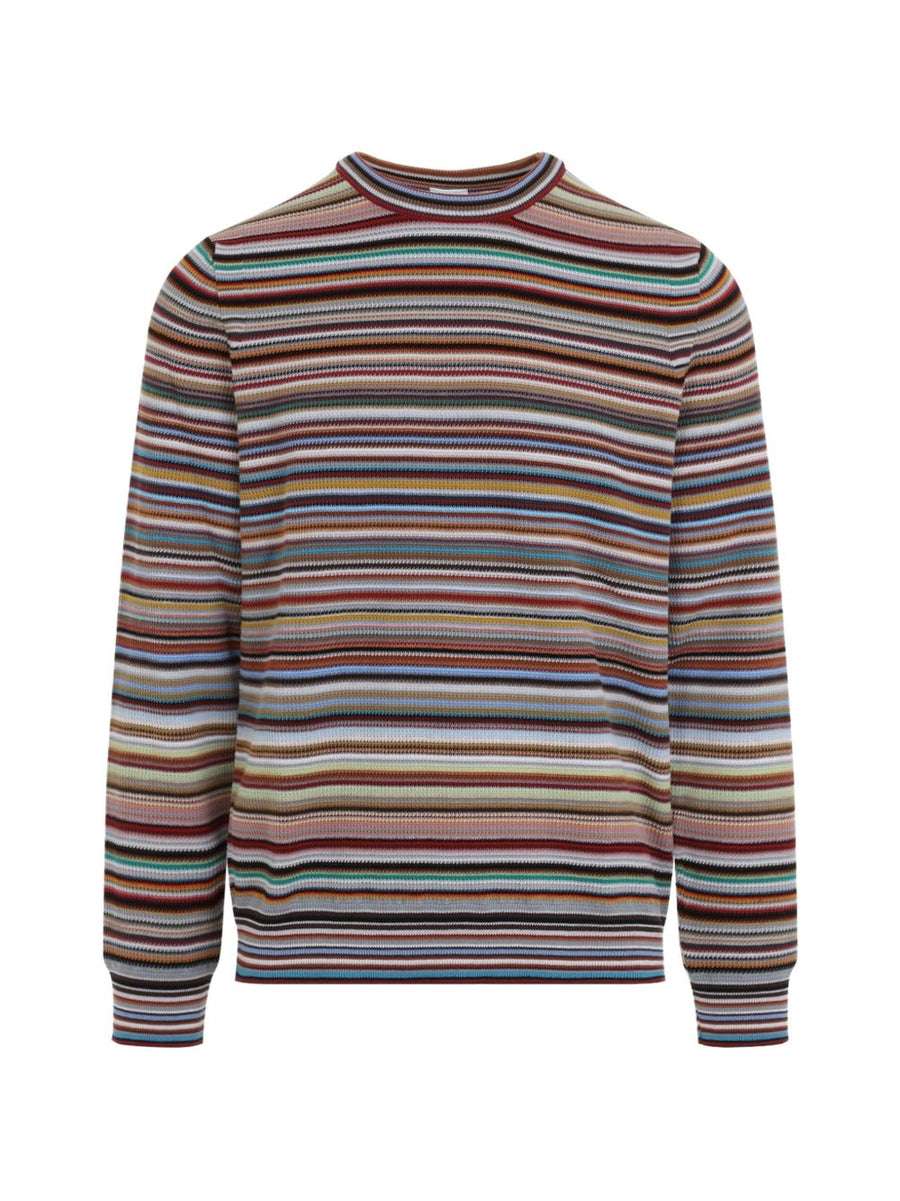 متعددة الألوان بتصميم خطوط أفقية Paul Smith كنزة — متعدد الألوان
