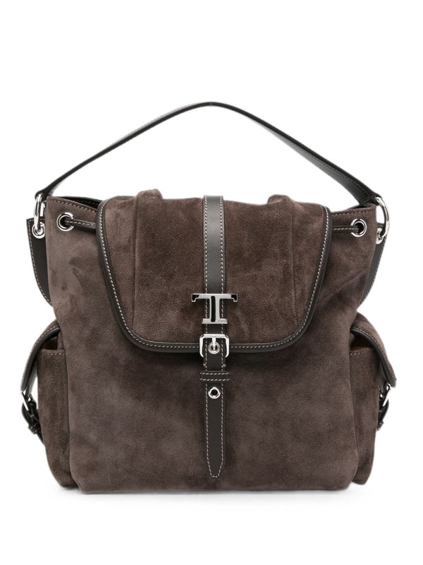 Tod'S T Timeless Top Handle Bag — Brown