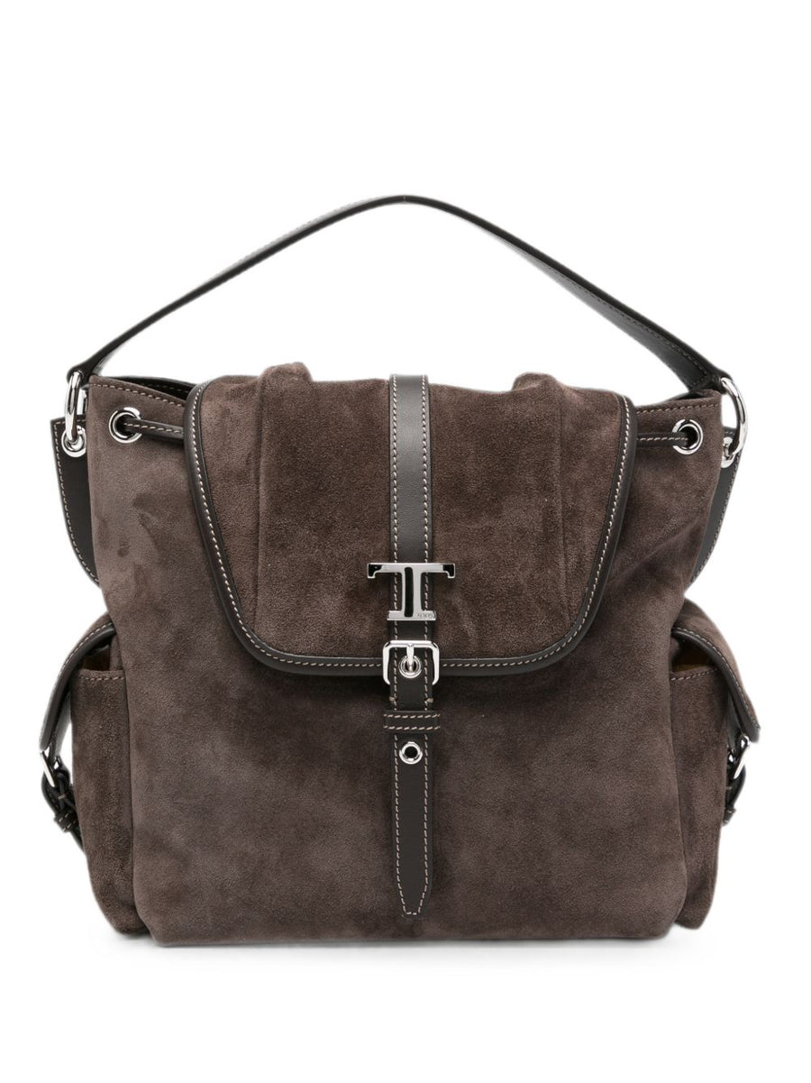 Tod'S T Timeless Top Handle Bag — Brown