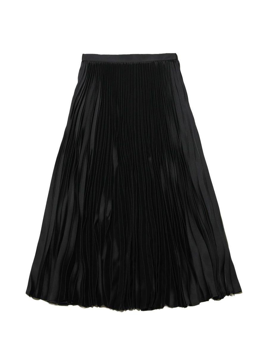 Jil Sander Pleated Midi Skirt — Black