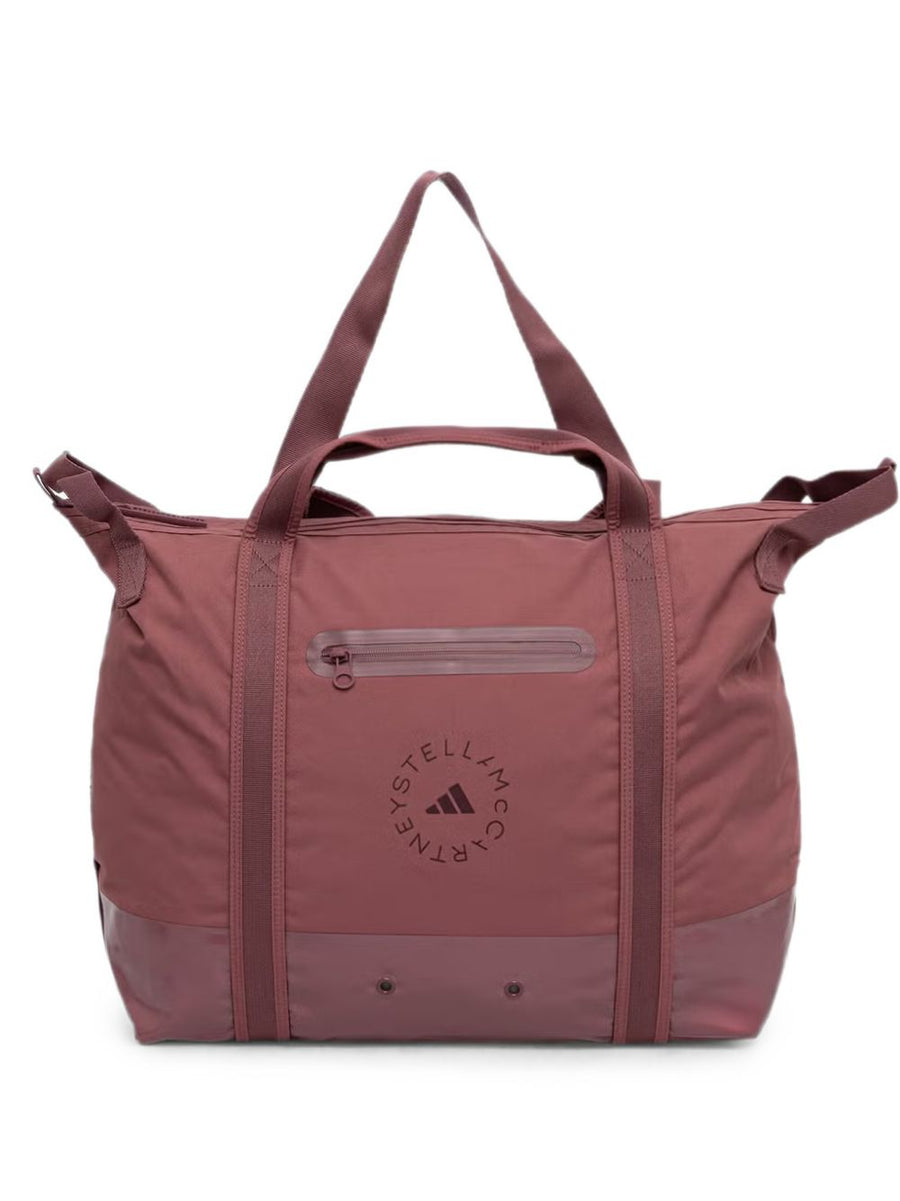 Adidas By Stella McCartney Logo-Embroidered Tote Bag — Burgundy