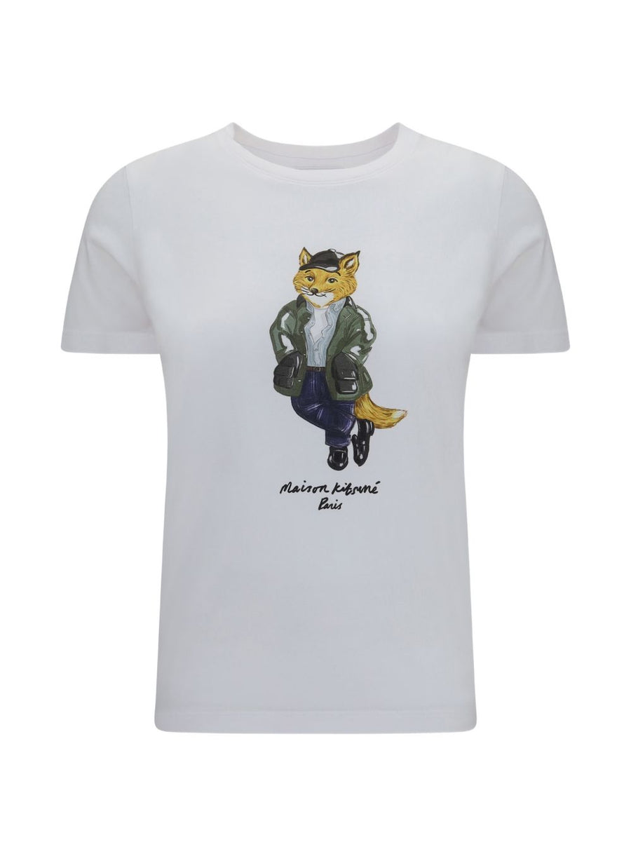 Maison Kitsuné Weekend Fox T-Shirt — White