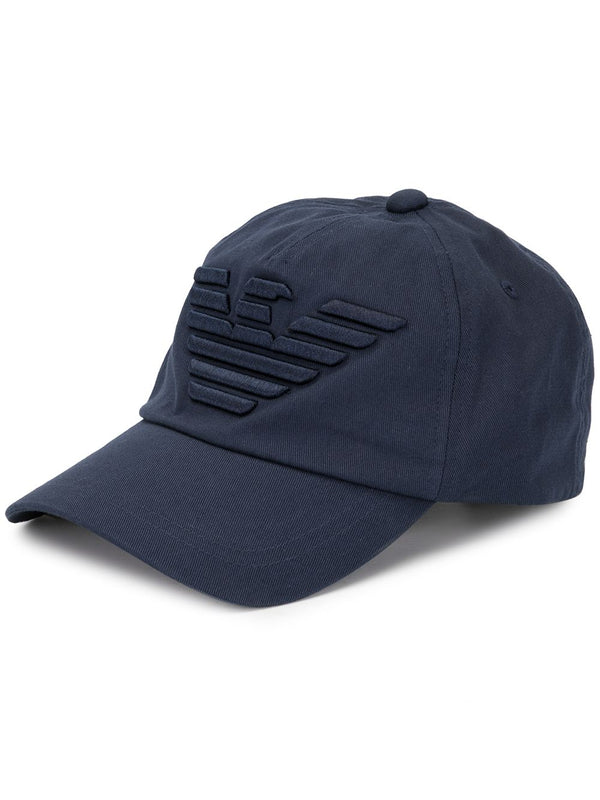 Emporio Armani Embroidered Logo Baseball Cap — Navy