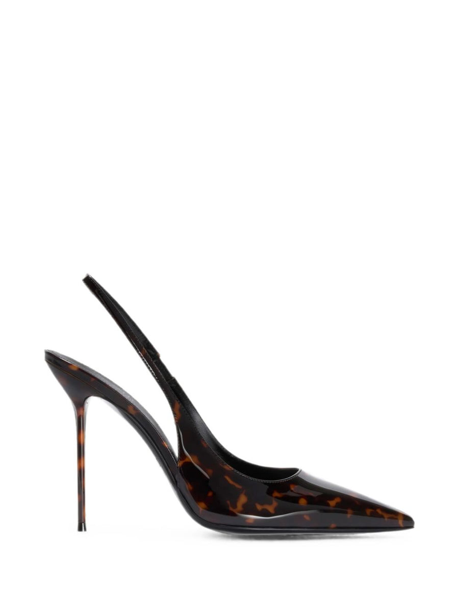 Paris Texas Patent Tortoiseshell Slingback Pump — Brown