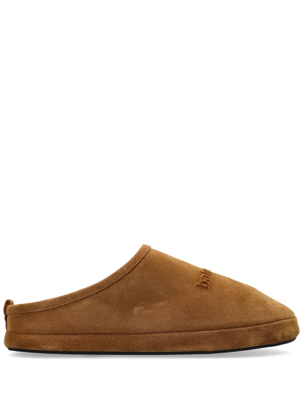 Balenciaga Suede Leather with Faux-Shearling Slipper — Caramel Brown