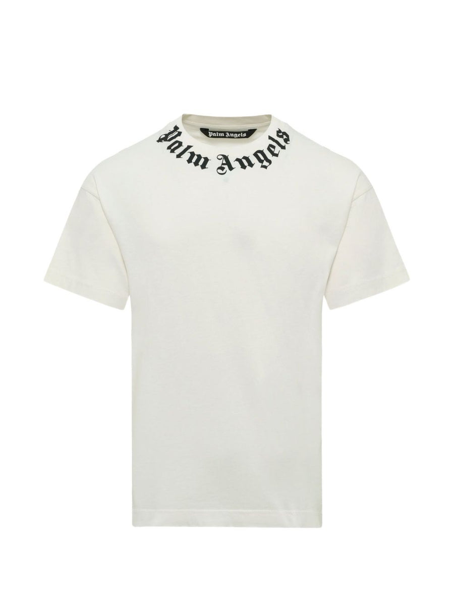 Palm Angels Logo-Embroidered T-Shirt — White