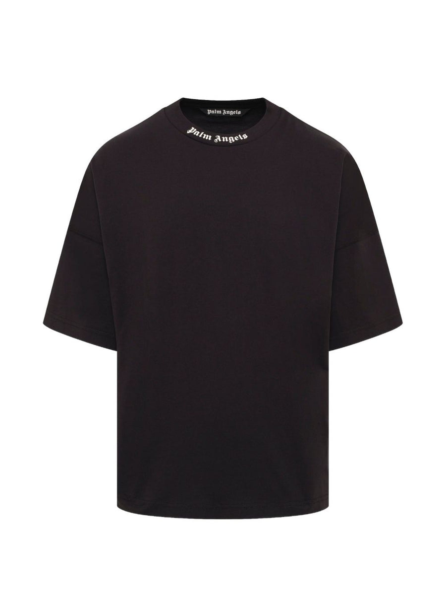 Palm Angels Logo-Embroidered Cotton T-shirt — Black