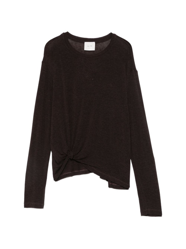 Alysi Knot Crewneck Sweater — Black