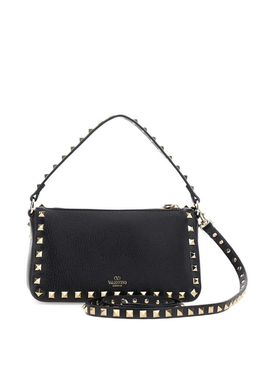 حقيبة Valentino Garavani Rockstud كتف — باللون الأسود