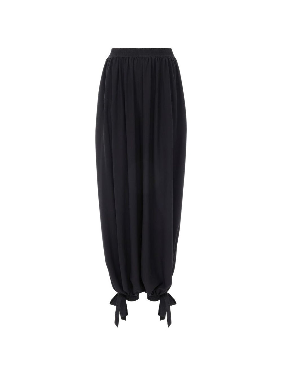 Chloé Silk Tapered Trousers — Black