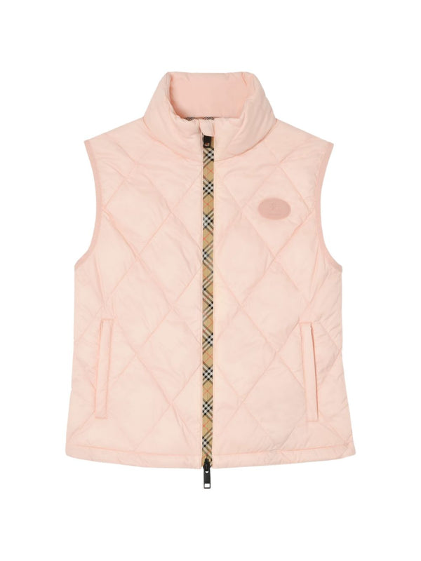 Burberry Quilted Down Vest — Pink