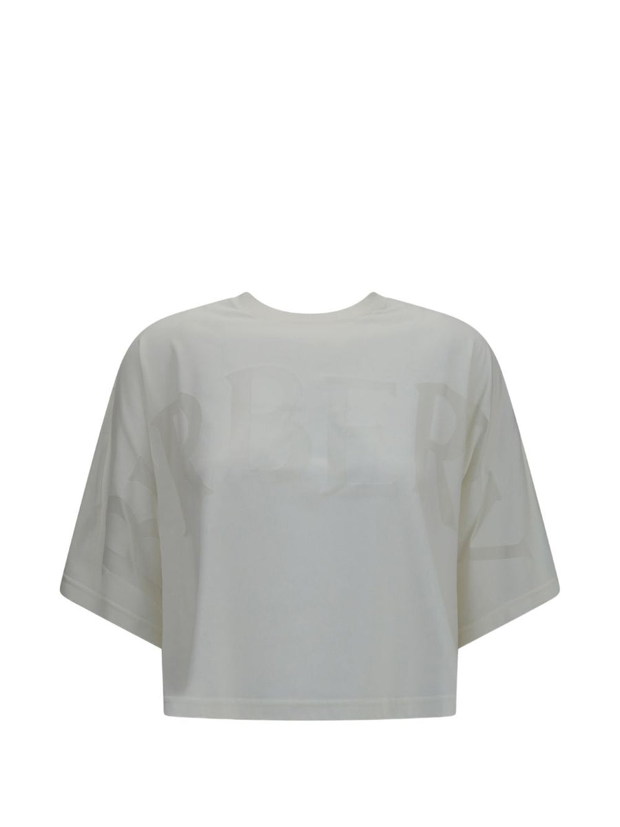 Burberry Logo Cotton T-Shirt — White