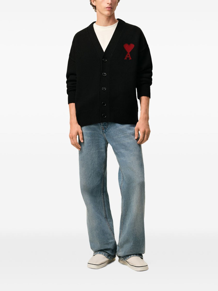 Ami Paris Cardigan — Black