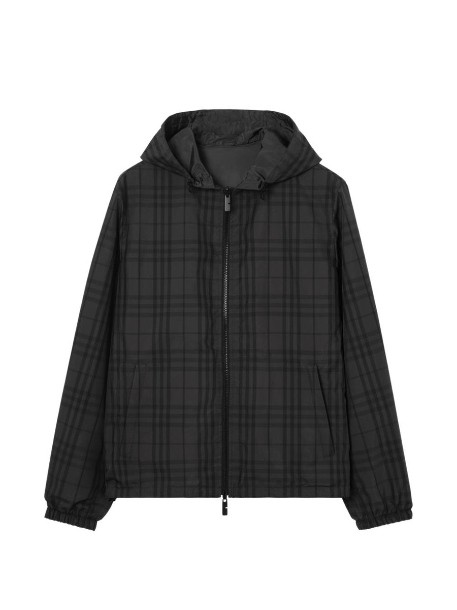 Burberry Check Blouson Jacket — Black