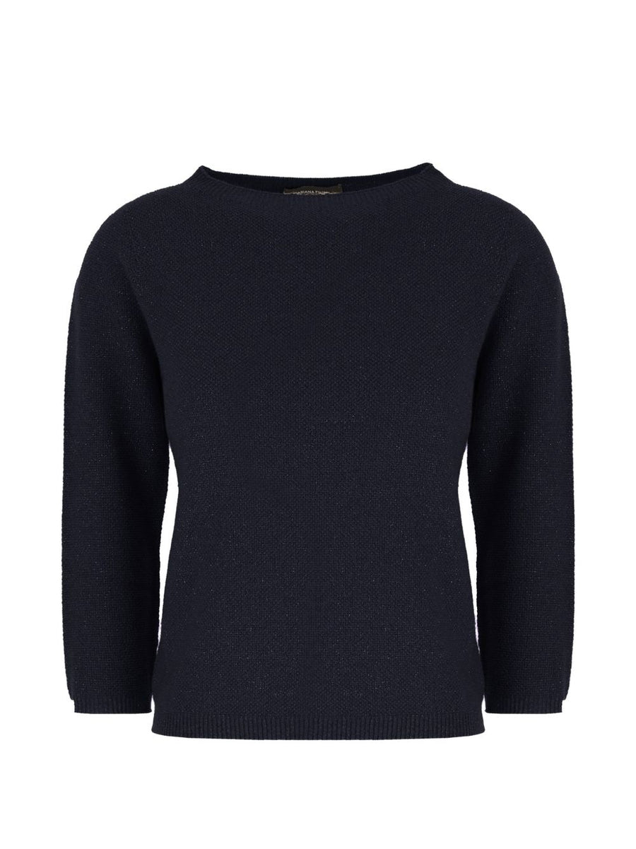 Fabiana Filippi Textured Knit Sweater — Navy