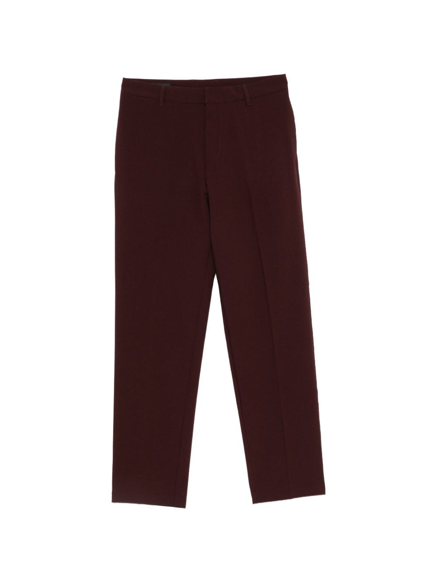 Emporio Armani Textured Chino Trousers — Brown