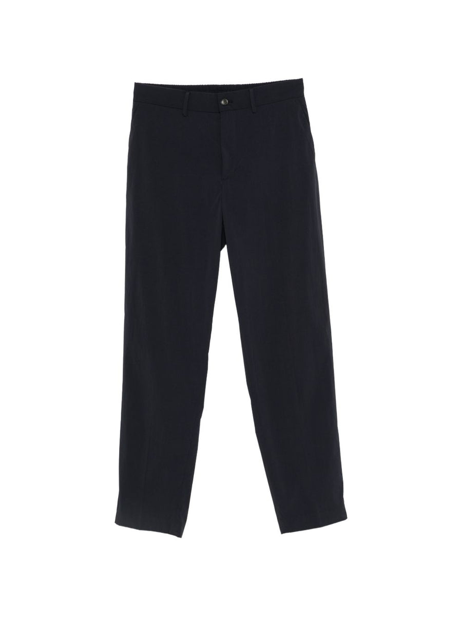 Emporio Armani Elasticated Waistband Trousers — Navy