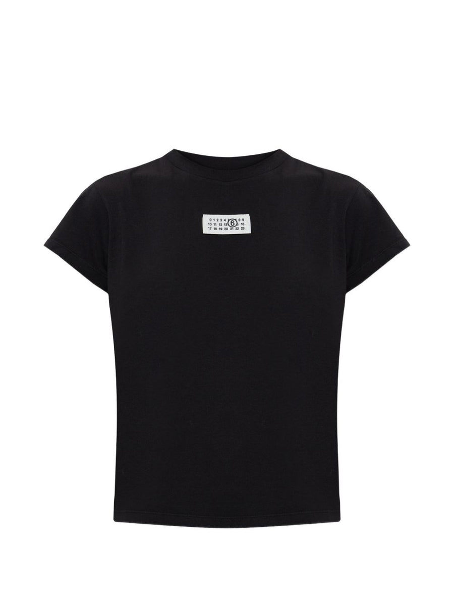 MM6 Maison Margiela Logo-Label T-Shirt — Black