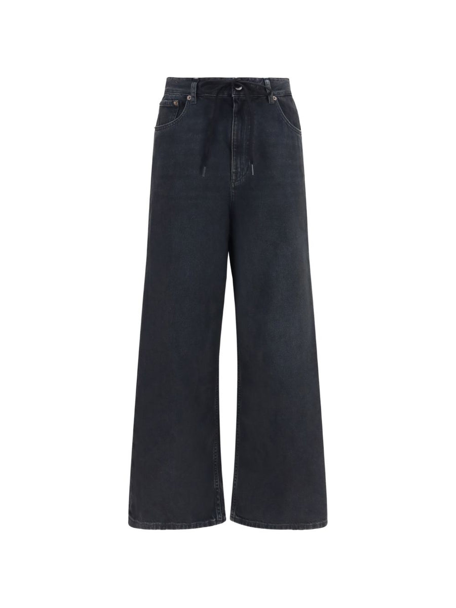 MM6 Maison Margiela Wide-Leg Denim Jeans — Black